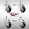 Service Caster 4 Inch SS Black Polyurethane Wheel Swivel 1/2 Inch Threaded Stem Caster Set Brake SCC-SSTS20S414-PPUB-BLK-TLB-121315-4 - alternate 4